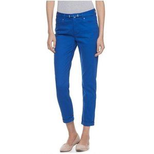 Women's Jeans ELLE Cuffed Skinny Belted s-14 NEW